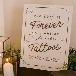 Temporary Tattoo Station Sign